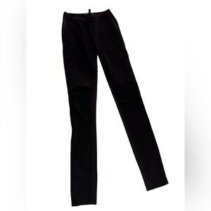Stylish Faux Suede Moto Leggings Size XXS